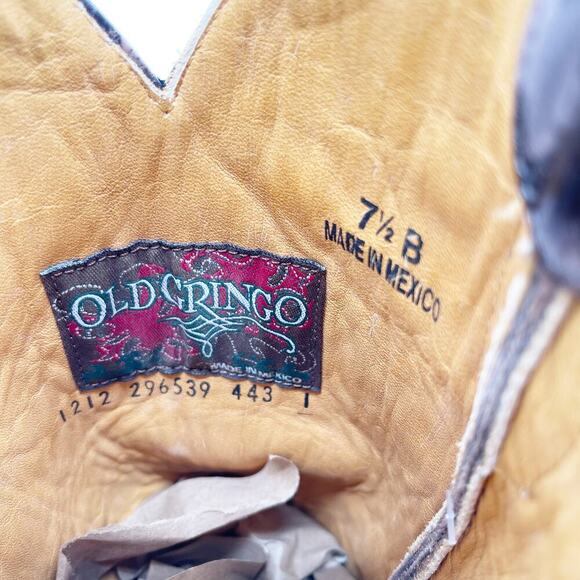 NWOB Old Gringo Brown Swarovski Crystal Eagle Western Cowgirl Boot size 7.5 - Picture 11 of 12